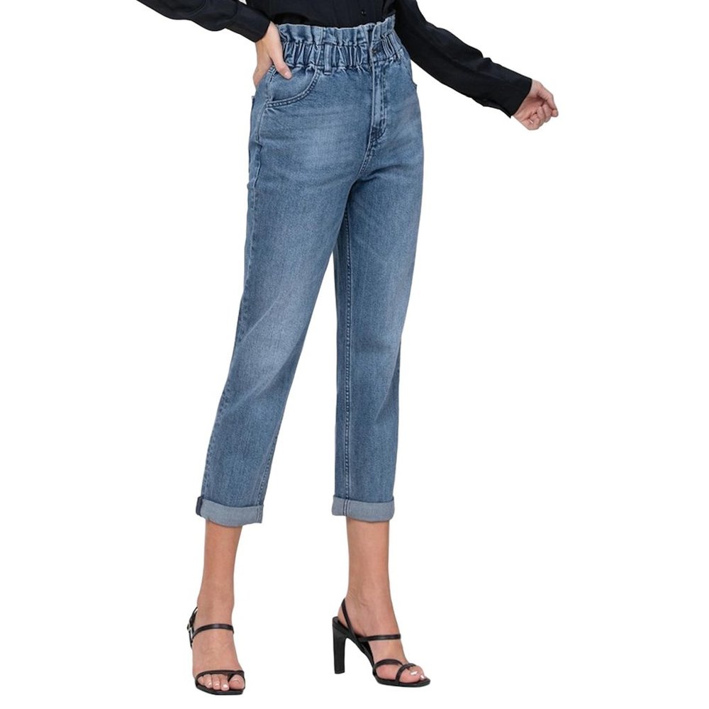 VERVET by Flying Monkey Paperbag Waist Mom Jeans